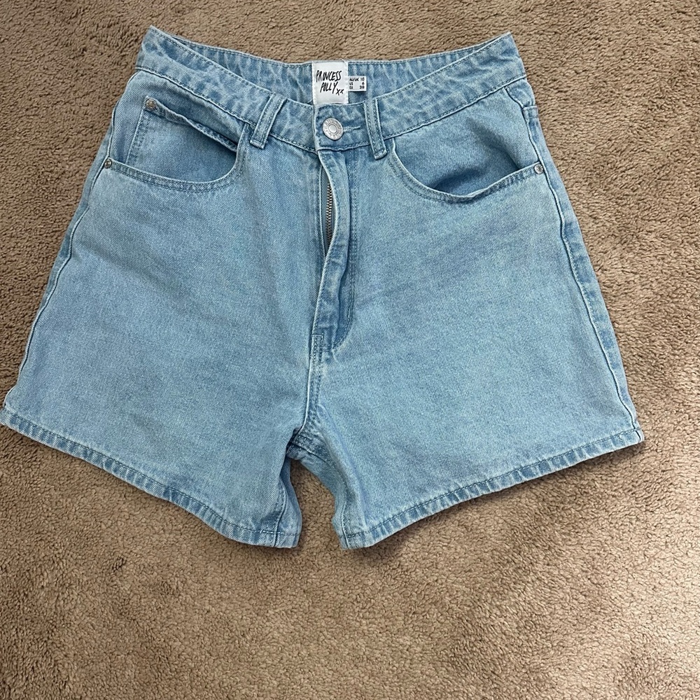 PRINCESS POLLY Women's Blue Denim Shorts